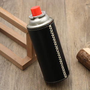 Housse de protection en cuir cousue à la main pour bouteille de gaz de camping, étui pour cartouche de gaz portable, support de bouteille de gaz pour barbecue - Product Image 5