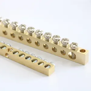 China Supplier Brass Bus bar Brass Screw Neutral Bar For Custom Switch And Socket