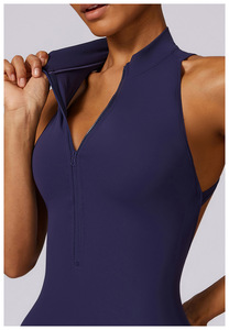 Combinaison de sport pour femme à séchage rapide, anti-transpiration, extensible dans quatre directions, respirante, une pièce, pour yoga et course à pied - Product Image 5