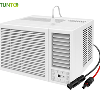 Climatisation solaire AC DC de type fenêtre 5000BTU 9000BTU 12000BTU 1 tonne 2 tonnes pour le Moyen-Orient, refroidissement hors réseau