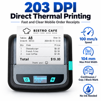 Printer Thermal Portabel XP-P441B 4 Inci 203DPI Bluetooth USB Baterai 2500mAh untuk Pesanan dan Tiket Mobile