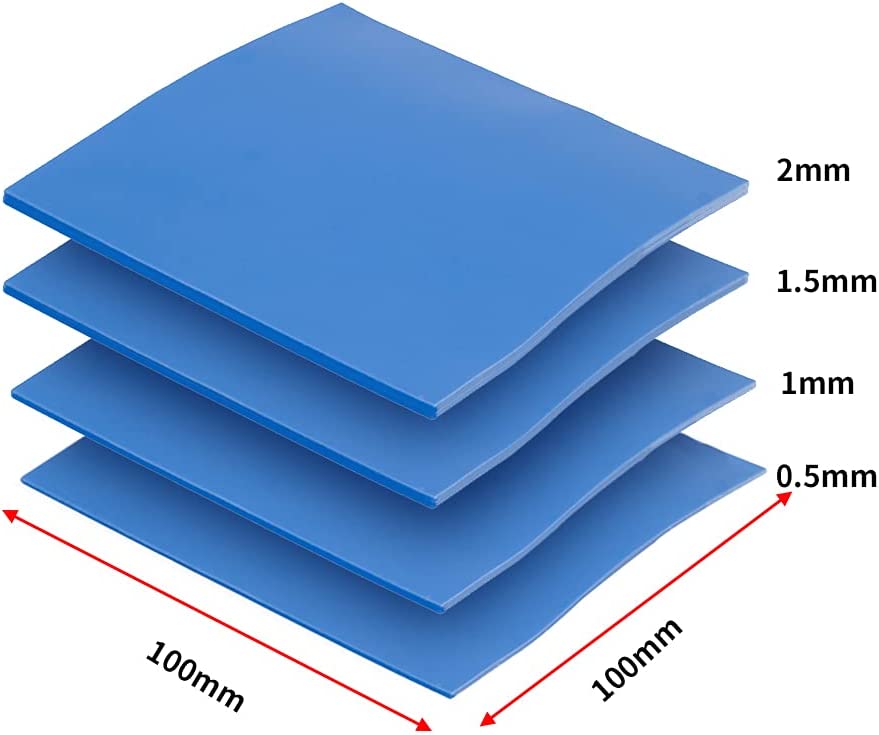 Miếng Đệm Nhiệt 100X100Mm 0.5Mm 1Mm 1.5Mm 2Mm Miếng Đệm Nhiệt Silicon Chịu Nhiệt Hiệu Quả Cao 6.0 W/MK