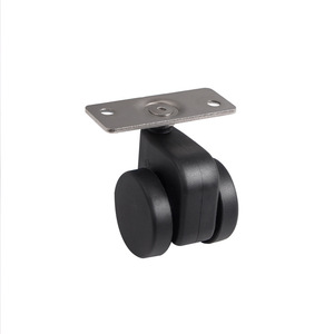 Furniture Caster 1.5-Inch Swivel <b>Wheel</b> Polyurethane Gravity Self-Locking Plate Mount Durable For Office Chair - Product Image 2