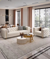 Canapés Chesterfield de luxe en cuir véritable pour salon, meubles de maison, design nordique, grand design en bois, canapés classiques arabes