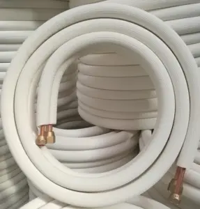 1/4+1/2 White PE Pipe Air Conditioner Copper Line Set