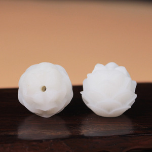 Bodhi Lotus Carved Loose Beads 18mm <b>Spacer</b> Beads For DIY Bracelets Buddhist Jewelry Making Materials - Product Image 1