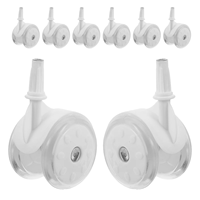 Roues de rechange pour trotteur bébé, roulettes pivotantes lisses en caoutchouc robuste pour accessoires d'apprentissage