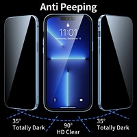 Étui de confidentialité avec étui de protection en métal magnétique anti-espion en verre trempé Nano Tech pour Iphone 16 15 14 13