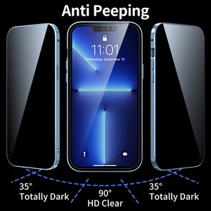 Étui de confidentialité avec étui de protection en métal magnétique anti-<span class=keywords><strong>espion</strong></span> en verre trempé Nano Tech pour Iphone 16 15 14 13 - Product Image 3