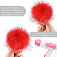 Promotion cadeau doux mignon pompon boule de fourrure en peluche en forme de cœur boules duveteuses grand porte-clés porte-clés fausse fourrure pompons