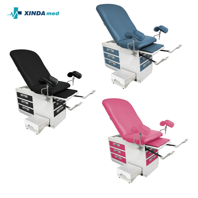 Diagnostic Obstetrics Chair and Doctor Examination Bed ISO Certified Manual Operation Metal Construction Hospital Use