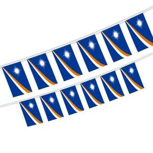 Vente en gros <span class=keywords><strong>de</strong></span> guirlandes <span class=keywords><strong>de</strong></span> drapeaux des îles Marshall avec taille et motif personnalisés pour la décoration - Product Image 1