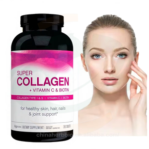 Comprimés de collagène + vitamine C et biotine OEM China-Herb, complément alimentaire premium, comprimés de collagène - Product Image 1