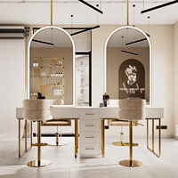 Desain Interior Salon Kuku Layanan Renovasi Toko Kecantikan Komersial Satu Atap yang Dapat Disesuaikan Dekorasi Salon Kuku Mewah Modern