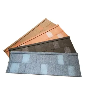 Vật liệu mái cao cấp dễ dàng lắp đặt Trọng lượng nhẹ đá tráng kim loại mái ngói tấm lợp