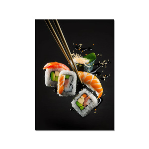 Ẩm thực Nhật Bản hiện đại HD canvas sơn Poster nhà máy trực tiếp trừu tượng cho phòng khách nền tường in nhà hàng - Product Image 5