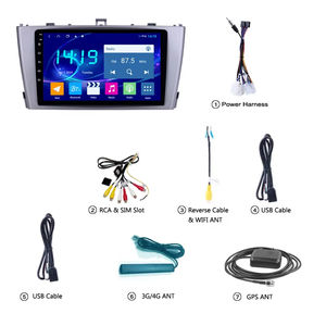 Toyota Avensis 2009 2013 Android 12 QLED pantalla coche Radio reproductor Multimedia 4G 64G Dvd navegación Gps - Product Image 6