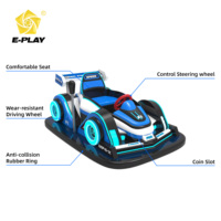 Eplay Nouveau Modèle Simulateur de Voitures Tamponneuses à Dérapage en Fibre de Verre Anglais 360 Degrés pour Parc d'Attractions pour Enfants Jeu à Monnayeur