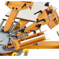 Nouvelle machine d'impression sérigraphique manuelle Meichao à 6 stations, multicolores, pour t-shirts, textiles, tissus, imprimante sérigraphique polyvalente