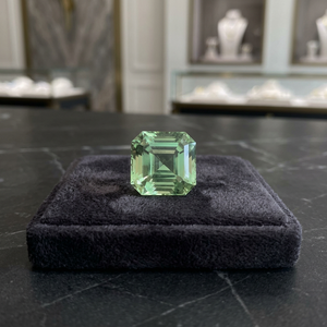 Aigue-marine verte naturelle de qualité supérieure, taille Asscher, 9,87 CT, provenant du Mozambique, 12,7x12,7x9,0 mm - Product Image 2