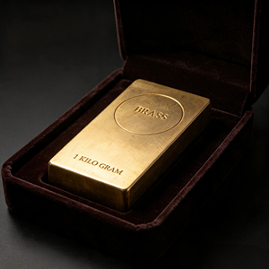Barre de Laiton Rectangulaire TG 1 Kilogramme 99,9% Pur, Gravée et Brossée, pour Collection, Présentation et Cadeau Premium - Product Image 3
