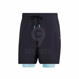 กางเกงขาสั้นผ้ายืดปิดเอวปานกลางแบบลำลองโลโก้ออกแบบได้ตามต้องการ - Product Image 1