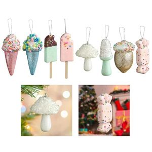 Adornos Navideños Coloridos, Carrito de Dulces, Colgante para Árbol de Navidad, Adornos de Helado Navideños - Product Image 4