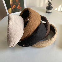 Nouveau serre-tête coréen automne-hiver en velours de poulet noir et blanc, fait main, avec lettres, simple, polyvalent et haut de gamme