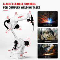 Bras de robot de soudage EFORT ARC12 1400 à 6 axes avec une charge utile de 12 kg, une portée de 1479 mm et une précision de 0,03 mm pour l'automatisation de la soudure industrielle