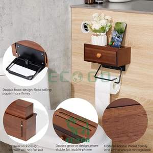 <span class=keywords><strong>Porte</strong></span>-<span class=keywords><strong>papier</strong></span> hygiénique en bambou écologique avec étagère <span class=keywords><strong>Porte</strong></span>-<span class=keywords><strong>rouleau</strong></span> de <span class=keywords><strong>papier</strong></span> hygiénique pour téléphone Bougie Planteur Pot - Product Image 5