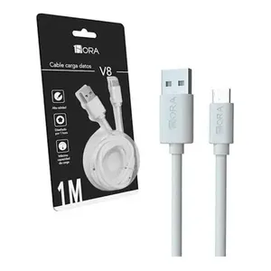 Cavo Micro USB V8 da 1m per Ricarica Rapida e Trasferimento Dati, per Power Bank e Computer, Confezione Bianca - Product Image 4