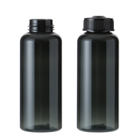 Flacon de parfum noir clair rechargeable de 500 ml avec bouchon à vis noir unique