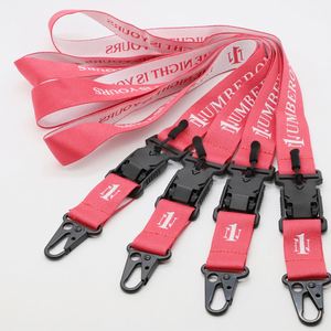 Custom Woven Fabric Neck Strap Heavy Duty Quick Release Buckle Metal Hook Keychain <b>Lanyards</b> Jacquard <b>Lanyards</b> - Product Image 1