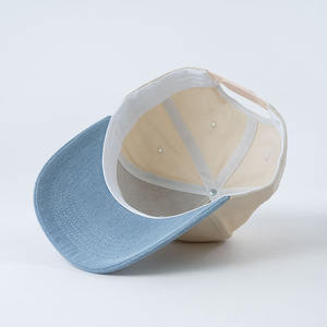 Gorras de béisbol de 5 paneles, tela de algodón, logotipo bordado, sombrero deportivo estructurado, ala curva - Product Image 5