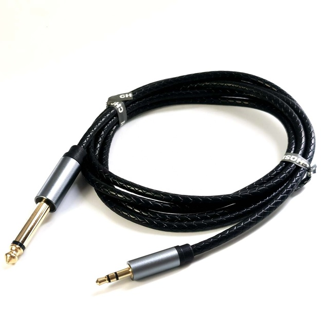 Premium 3.5mm (1/8") to 6.35mm (1/4") TRS Stereo Audio Cable Lossless Sound for Music & Studio