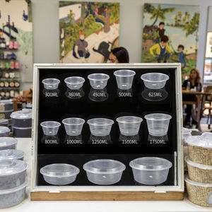 750ml rond en plastique jetable récipient de stockage des aliments couvercle de bac à légumes 15*10.5*6cm pour nouilles sandwichs chewing-gum Sushi Pizza - Product Image 4