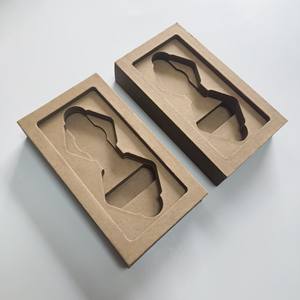 Kotak kertas buatan tangan untuk promosi kotak hadiah kaku kosong dalam stok kertas Kraft kemasan kotak hadiah bahan tebal - Product Image 3