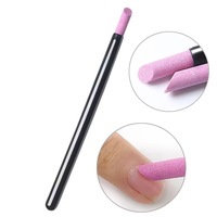 Poussoir à cuticules en plastique solide pour nail art, bâtonnet polissant pour bordures d'ongles, noir, blanc, rose, pièce unique, fourni par l'usine