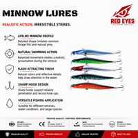 Leurre de pêche Bionic Minnow 12cm 10g PVC/ABS, appât dur pour la pêche au saumon en rivière - REDEYES MN-44