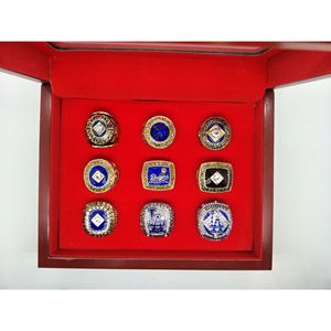 Los Angeles Dodgers Championship Rings Alloy Plated Collectible Jewelry Set In <b>Red</b> <b>Box</b> - Product Image 2