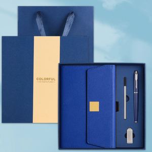 PU Leather Notebook Pen Bookmark Gift Box Set With Handbag Flip Cover Journal Custom Logo Executive Promotional Gift Kit - Product Image 3