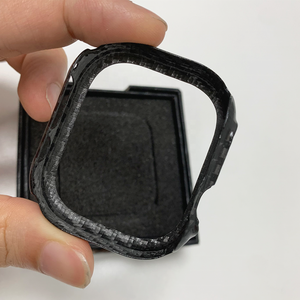 Custodia in Vera Fibra di Carbonio Ultra Sottile Opaca Nera di Alta Qualità per <span class=keywords><strong>Apple</strong></span> <span class=keywords><strong>Watch</strong></span> 7 8 9 44 45mm - Product Image 6