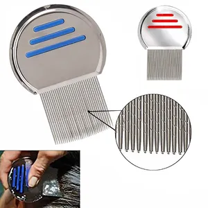 Manufacturer Pet Cleaning Removing Lice Long Needle Tick Flea Durable Stainless Steel Flea Comb