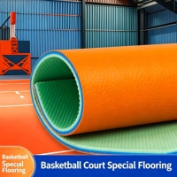 Revêtement de sol en PVC HANLI 4,5 mm à texture gemme, tapis de sport élastique antidérapant pour stade intérieur, échantillon gratuit certifié CE
