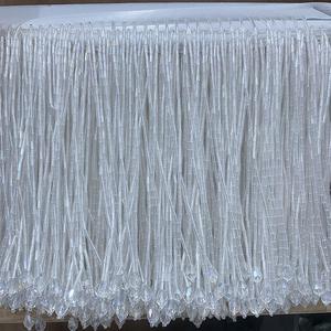 20cm 비즈 메탈릭 리프 스팽글 태슬 프린지 트림 부드러운 맞춤형 색상 의류 및 홈 텍스타일용 - Product Image 6