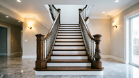 Escalier suspendu personnalisé en verre et acier pour projets architecturaux contemporains