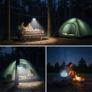 Lampe suspendue LED rechargeable à énergie solaire, étanche, avec crochet, pour camping en plein air, pique-nique, éclairage de secours en cas de panne de courant - Product Image 6