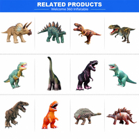 Dinosaures géants gonflables personnalisés pour la publicité, thème de dessins animés, imperméables, durables, tissu Oxford de haute qualité