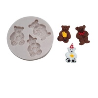 Hot Sale Schöne Baby Bär Familien form Kuchen Dekorieren Werkzeuge Backform Fondant Silikon form