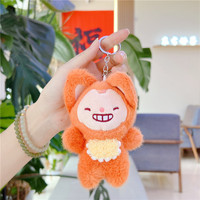 Promotion : Pendentif en peluche Bib Little Fox, Porte-clés animal en peluche premium pour machine à griffes, Breloque de sac mignonne, Vente en gros